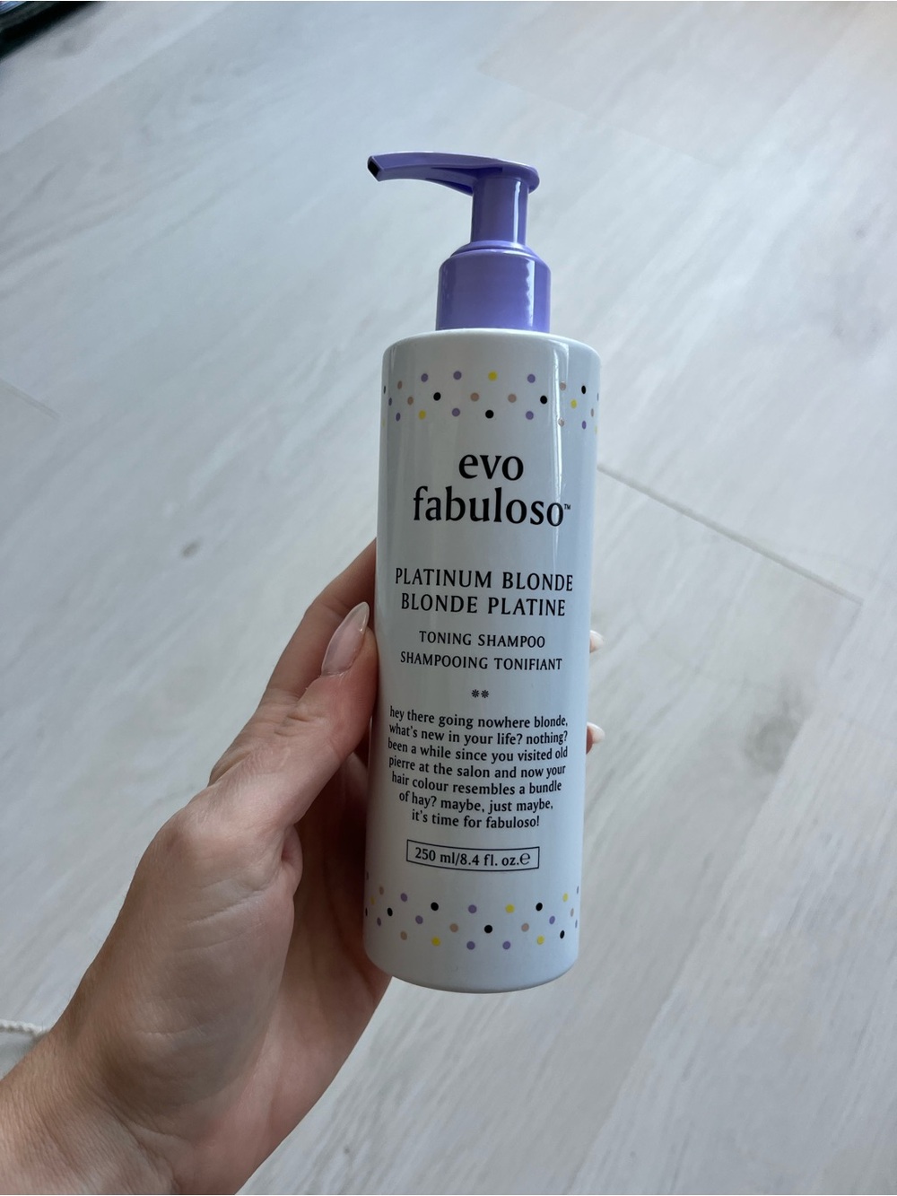 Platinum Blonde Toning Shampoo - Half full
